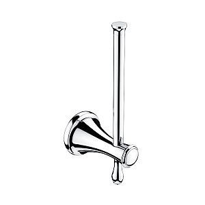 Chrome Spare toilet paper holder Spare toilet paper holder without cover. Made of brass with chrome surface finish.