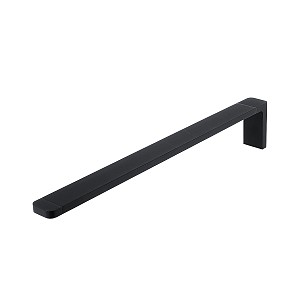 Black Towel holder, 37 cm Towel holder with one arm assembled to cabinets.