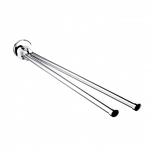 Chrome Swivel arm towel holder, 49 cm. Swivel arm towel holder with two arms.