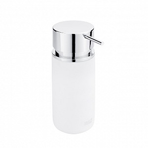 White Soap dispenser, plastic pump Ceramic soap dispenser, white matte. Volume 280 ml. Soft-touch surface finish.