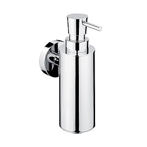 Chrome Soap dispenser, plastic pump Soap dispenser. Metal tube. Volume 150 ml.