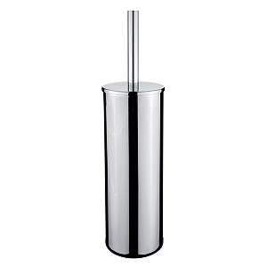 Chrome Toilet brush holder All-metal toilet brush holder, free standing or it can be hung. Robust design with pull-out container.