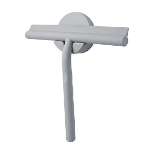 Grey Shower squeegee with magnetic hook, grey, UN 3012MA-04 Metal wiper, silicone surface.
