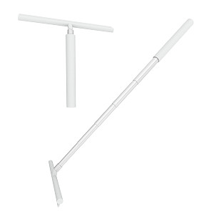 White Telescopic shower squeegee Telescopic shower squeegee for wiping water from glass. Thanks to its adjustable length, it also allows for comfortable wiping of the floor.