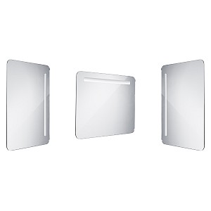 Aluminium LED mirror 800x600 Illuminated bathroom LED mirror. Output 10 W, temperature 6500 K. 720 Lumens.