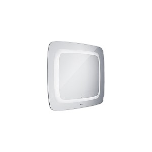 Aluminium LED mirror with sensor 650x800 Illuminated bathroom LED mirror. Output 28 W, temperature 6500 K. 2016 Lumens.