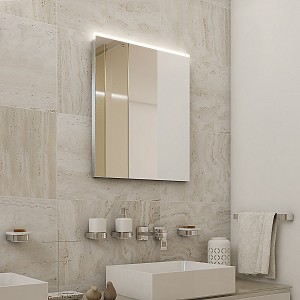 Aluminium LED  mirror 800x600 Illuminated bathroom LED mirror. Output 12 W, temperature 6500 K. 864 Lumens.