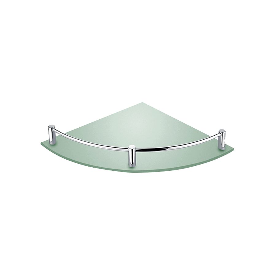 Corner glass for shelf