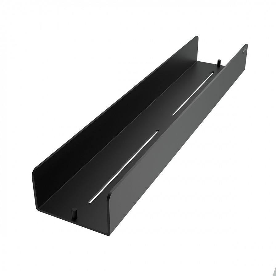 Black shower shelf 50 cm