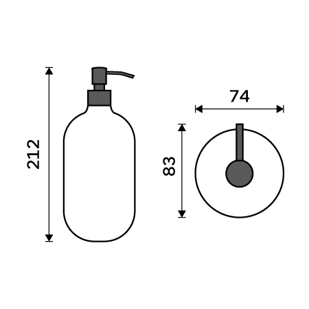 Liquid soap dispenser, plastic pump