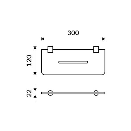 Shelf IXI, 30 cm