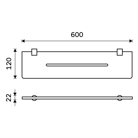 Shelf IXI, 60 cm