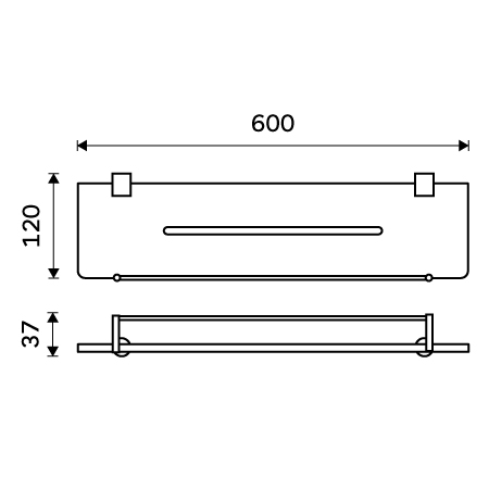 Shelf IXI with playpen, 60 cm