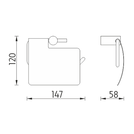 Black toilet paper holder