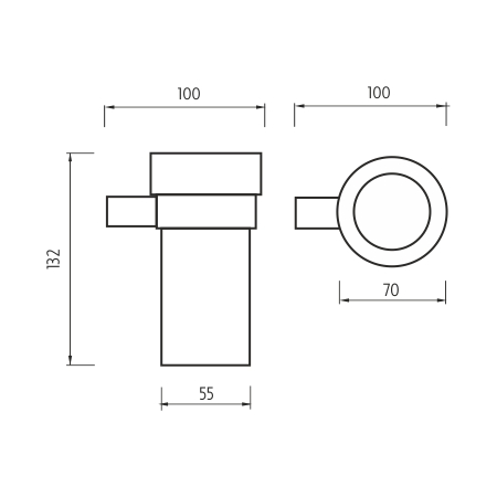 Black toothbrush holder
