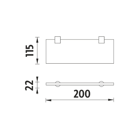 Black shelf for a phone