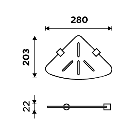 Black borner shelf IXI