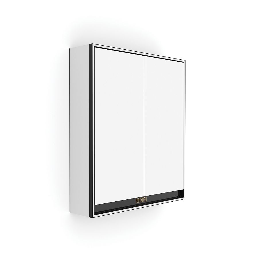 Černá LED podsvícená zrcadlová skříňka 600.