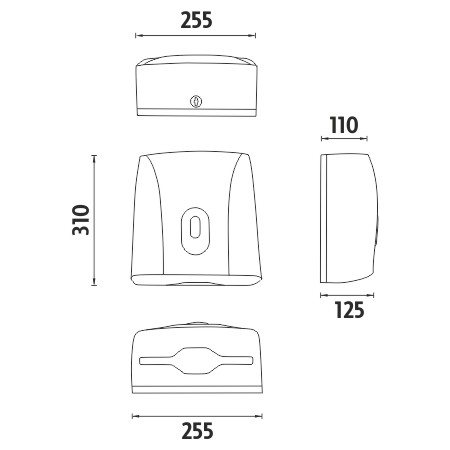 V-fold paper towel dispenser