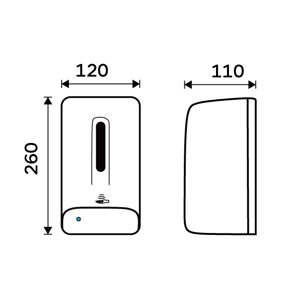 Bezdotykový zásobník dezinfekčního roztoku