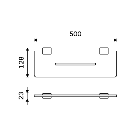 Shelf IXI, 50 cm