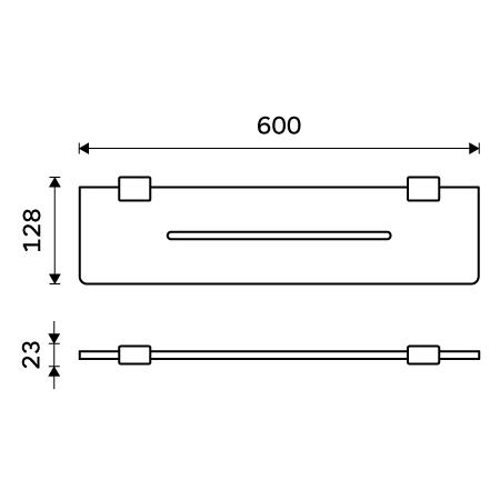 Shelf IXI, 60 cm