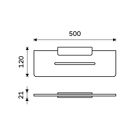 Shelf IXI, 50 cm