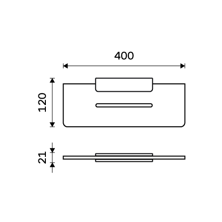 Shelf IXI, 40 cm