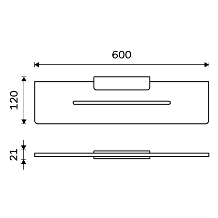 Shelf IXI, 60 cm