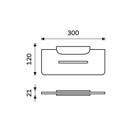 Shelf IXI, 30 cm