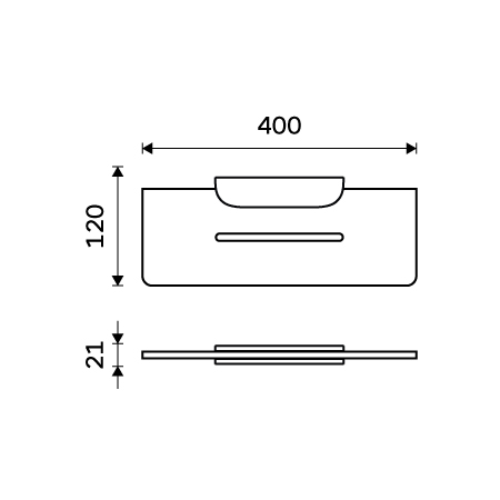 Shelf IXI, 40 cm