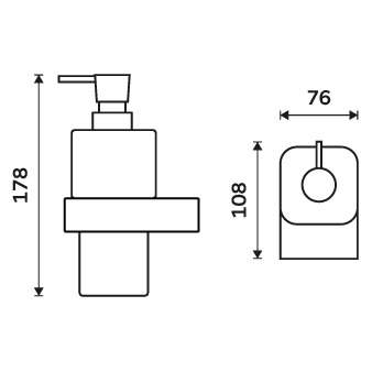 Soap dispenser, brass pump