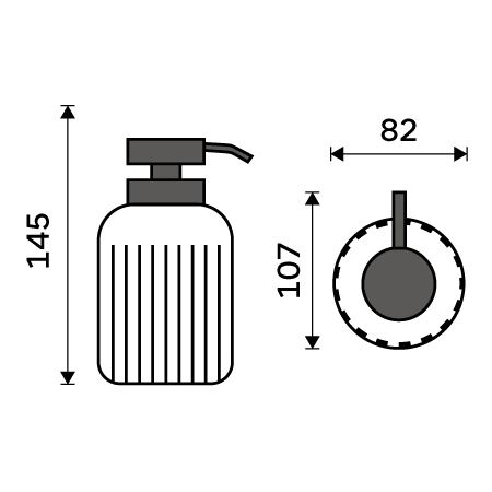 Liquid soap dispenser, plastic pump