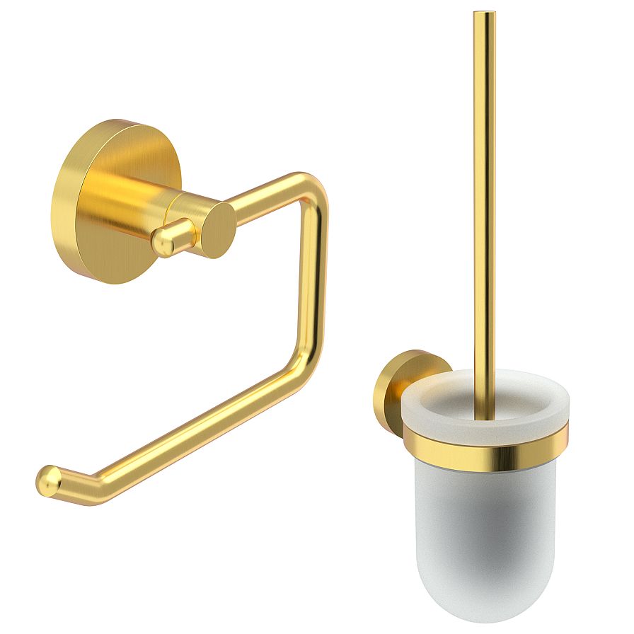 Bathroom Set - Toilet Brush and Paper Holder