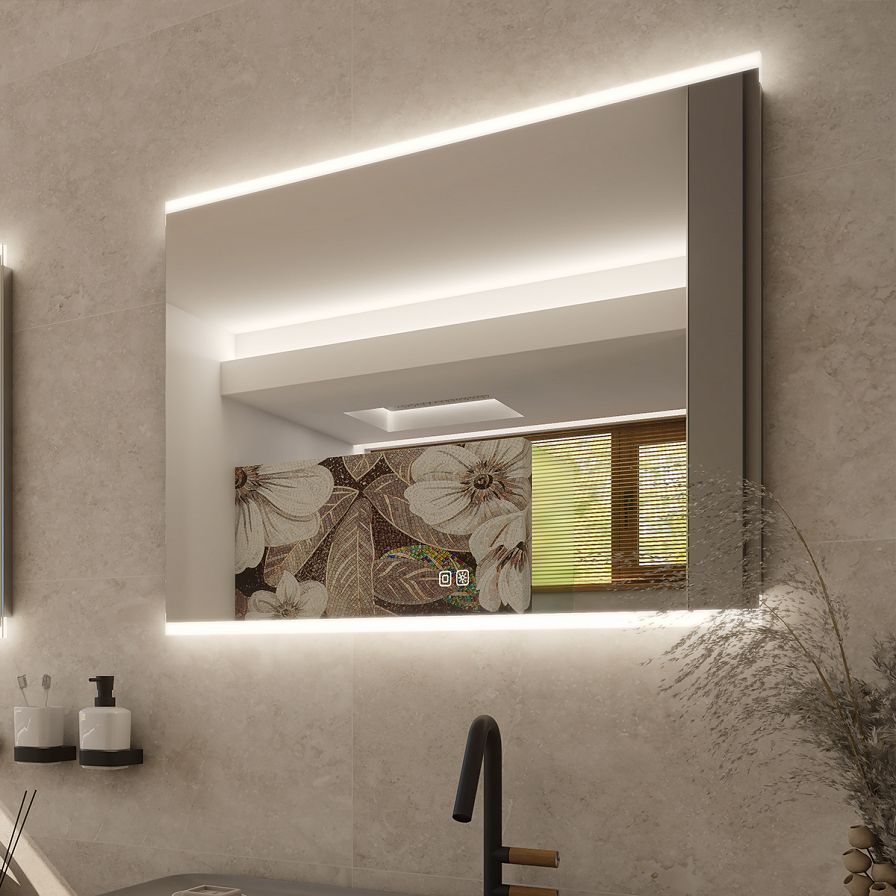 LED zrcadlo 900x700 se dvěma dotykovými senzory
