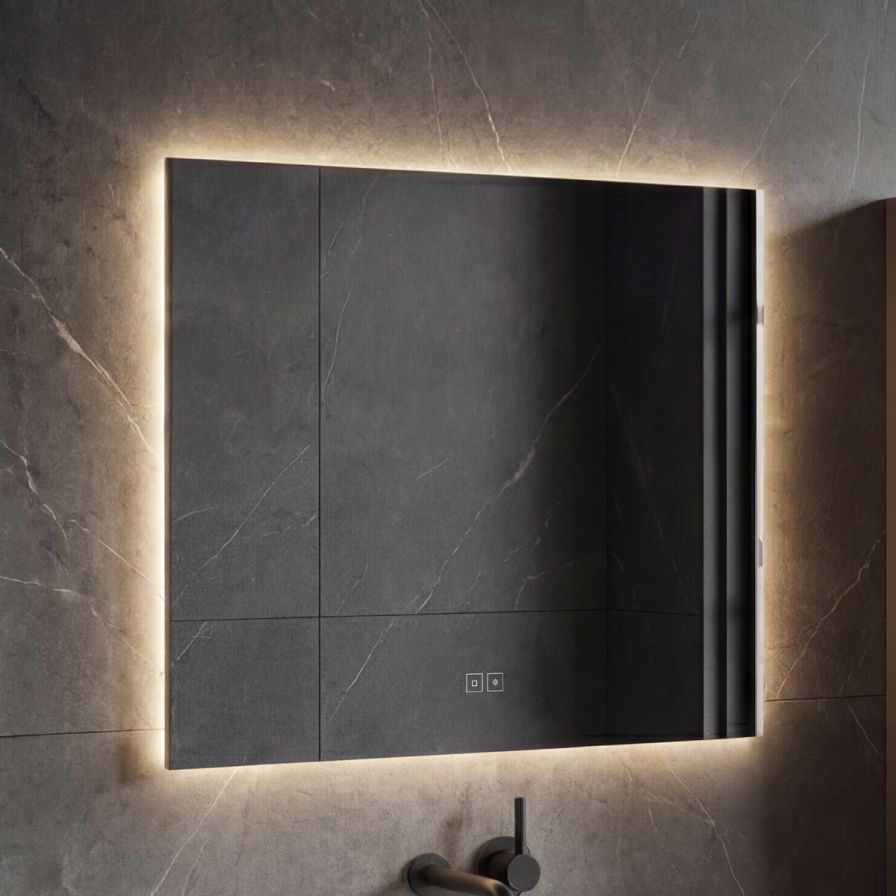 LED zrcadlo s podsvícením, 90 x 70, dotykový senzor