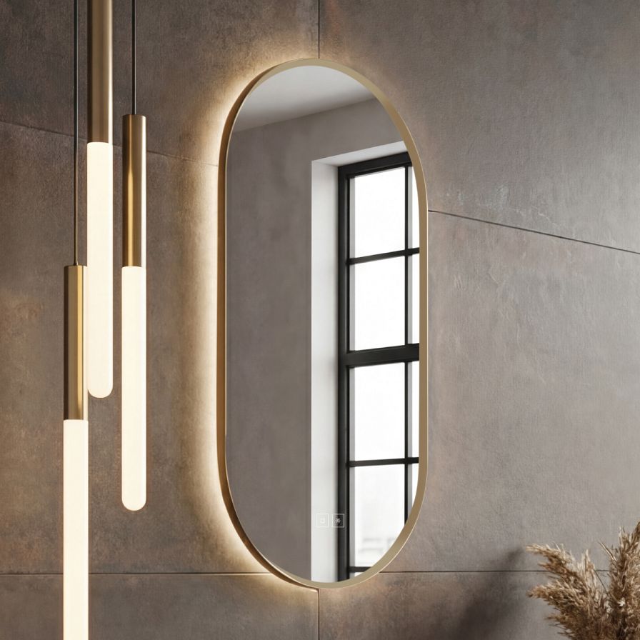 LED zrcadlo s podsvícením, 40 x 80, dotykový senzor